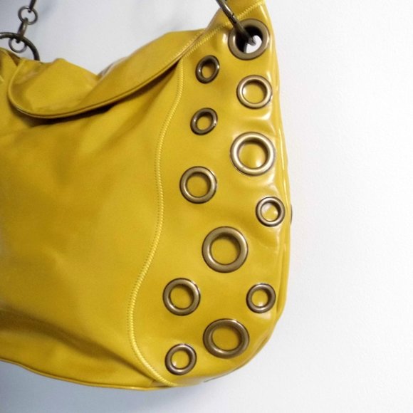 CHI by Falchi Mustard Grommet Hobo Bag - Picture 3 of 9